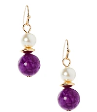 Dillard's Pearl and Bead Drop Earrings