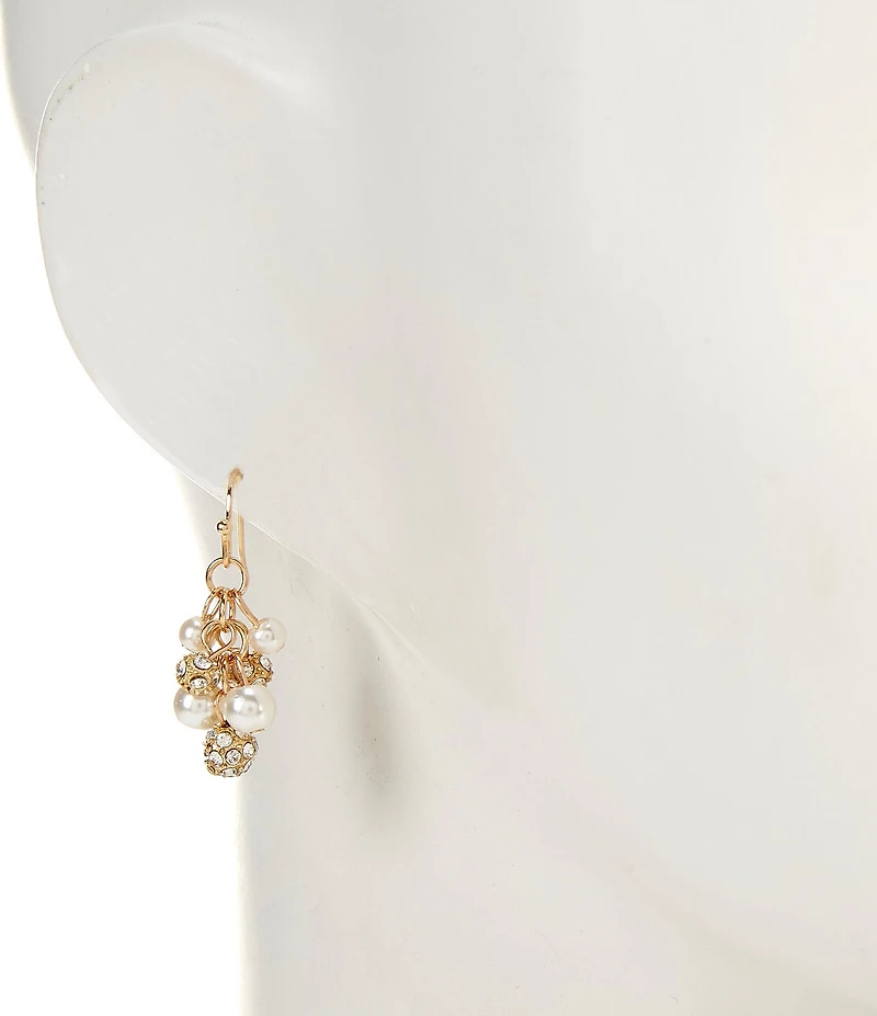 Dillard's Pearl and Fireball Shaky Drop Earrings