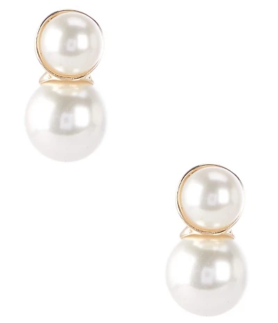 Dillard's Pearl Cab Stud Round Pearl Drop Earrings