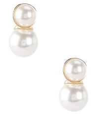Dillard's Pearl Cab Stud Round Pearl Drop Earrings