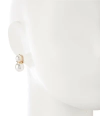 Dillard's Pearl Cab Stud Round Pearl Drop Earrings
