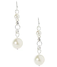 Dillard's Pearl Chain Linear Earrings