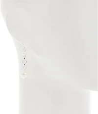 Dillard's Pearl Chain Linear Earrings