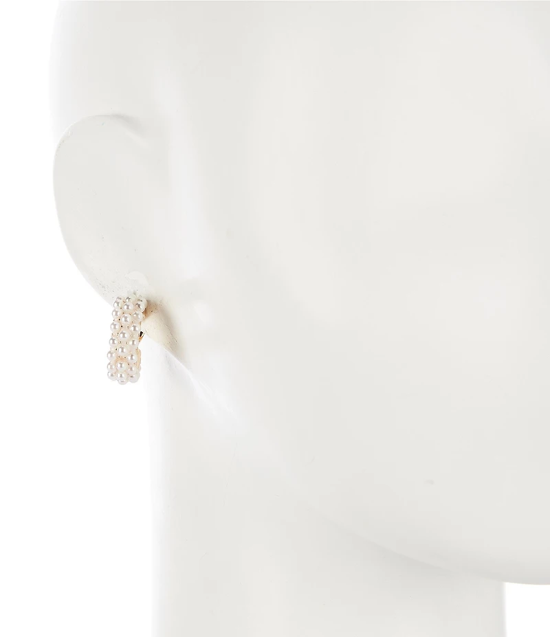 Dillard's Pearl Cluster Stud Clip On Earrings