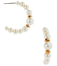 Dillard's Pearl Hoop Earrings