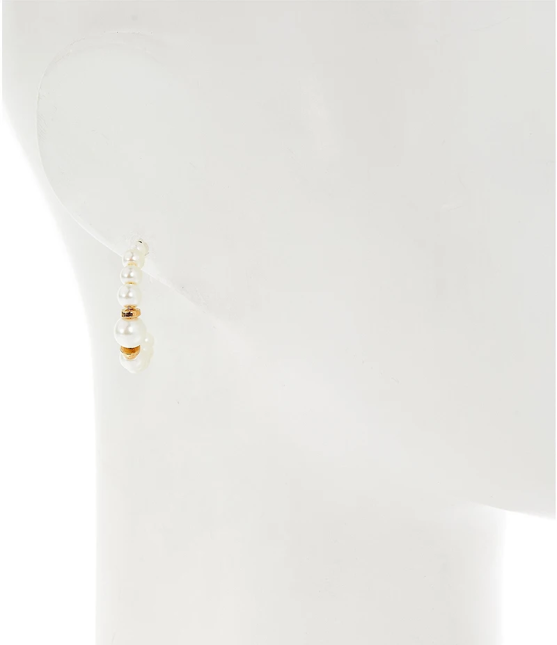 Dillard's Pearl Hoop Earrings