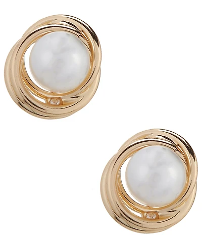 Dillard's Pearl Knot Metal Drop Earrings