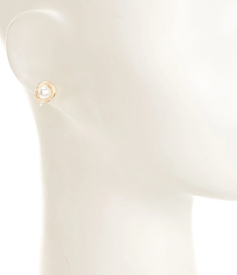 Dillard's Pearl Knot Metal Drop Earrings