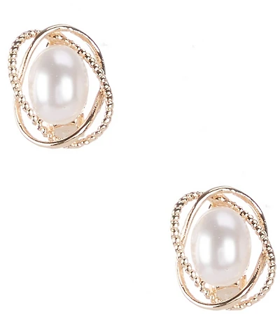Dillard's Pearl Orbital Stud Earrings