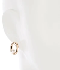 Dillard's Pearl Polished Metal Oval Orbital Earrings