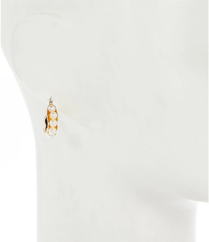 Dillard's Pearl Studded Hoop Earrings