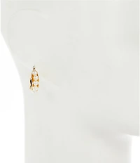 Dillard's Pearl Studded Hoop Earrings