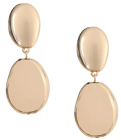 Dillard's Pebble Ccb Double Drop Clip Earrings