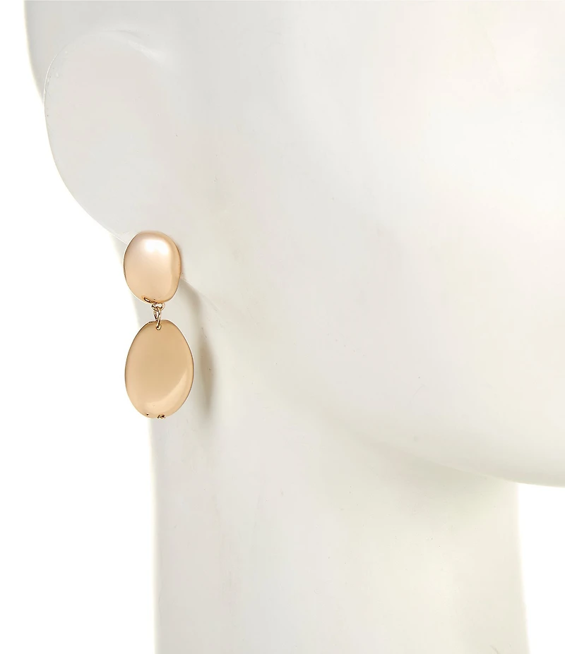 Dillard's Pebble Ccb Double Drop Clip Earrings