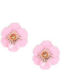 Dillard's Pink Flower Resort Stud Earrings