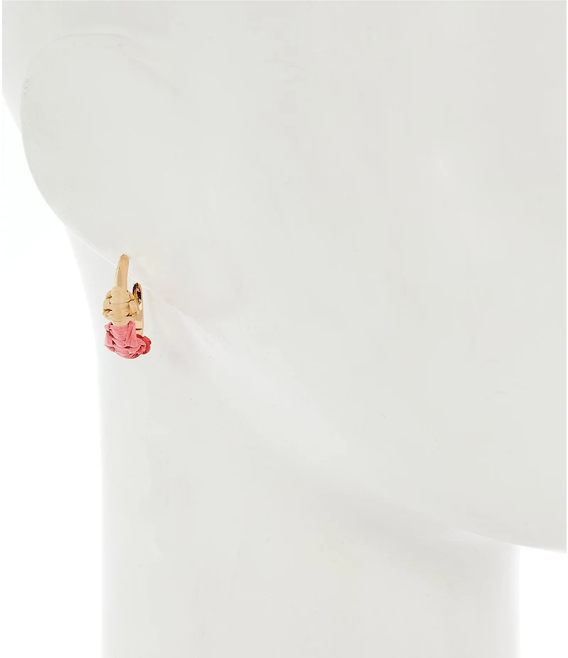 Dillard's Pink Ombre Wrapped Resort Hoop Earrings