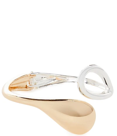 Dillard's Polished & Open Metal Teardrop Bypass Hinge Bracelet