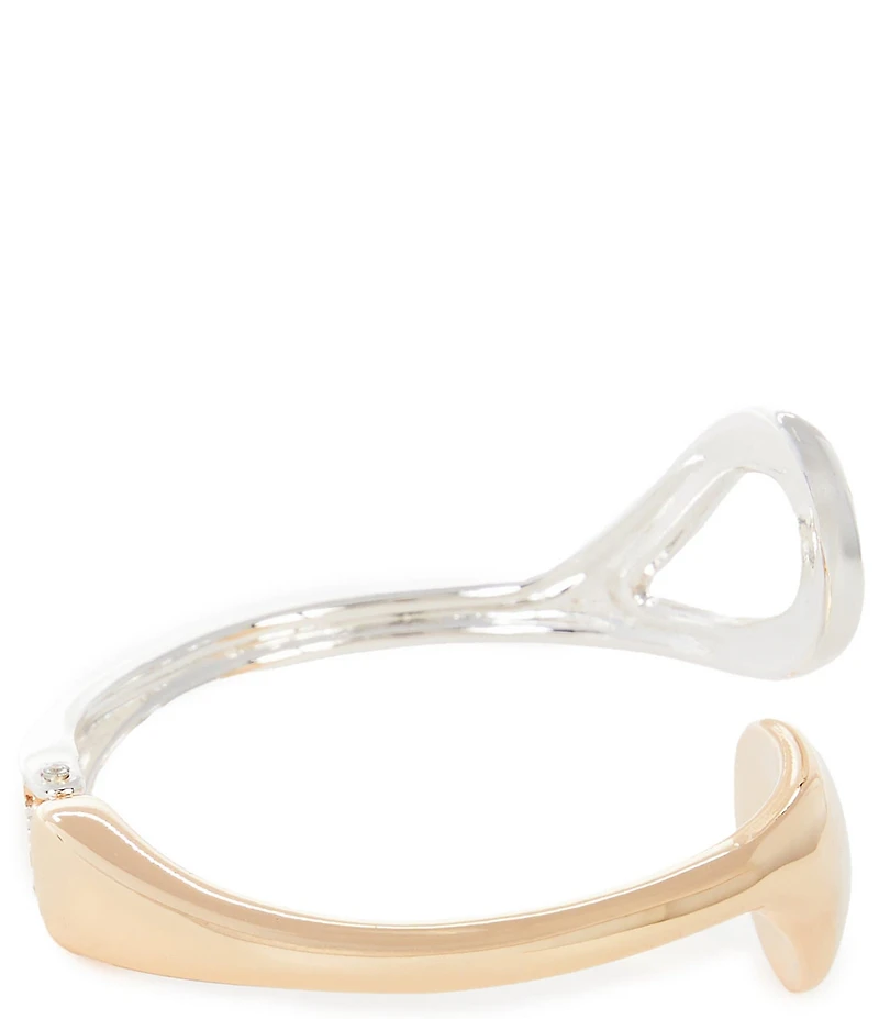 Dillard's Polished & Open Metal Teardrop Bypass Hinge Bracelet