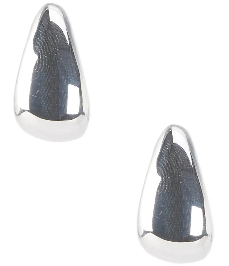 Dillard's Polished Metal Clutchless Puffy Hoop Earrings