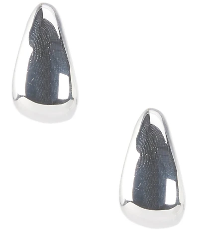 Dillard's Polished Metal Clutchless Puffy Hoop Earrings