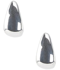 Dillard's Polished Metal Clutchless Puffy Hoop Earrings