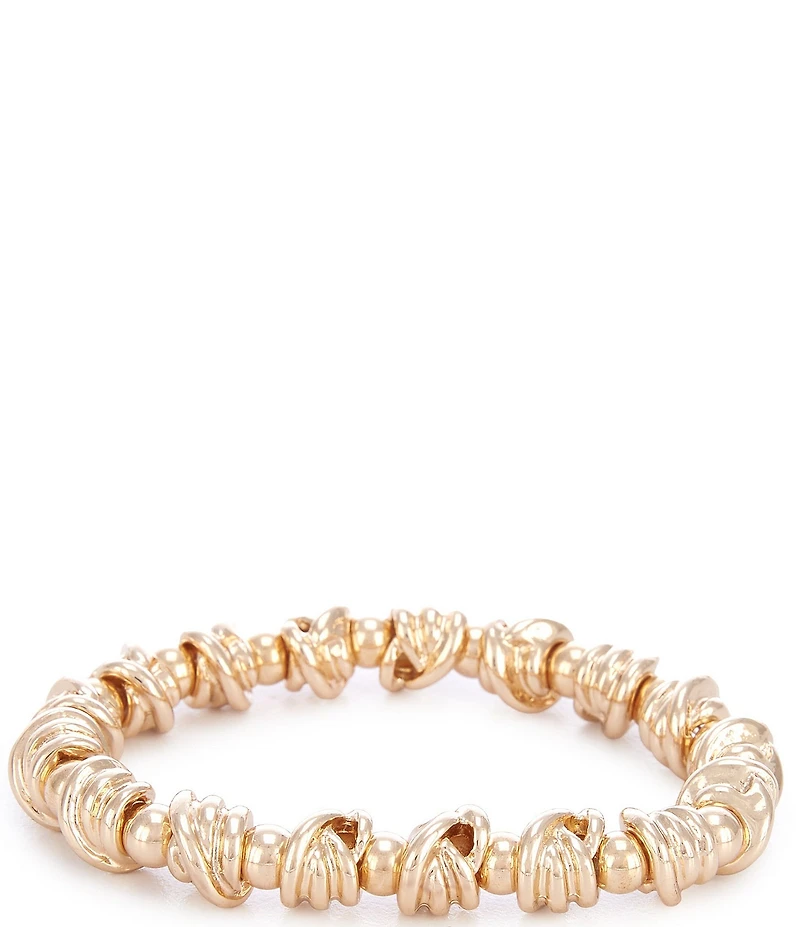 Dillard's Polished Metal Knot Stretch Bracelet