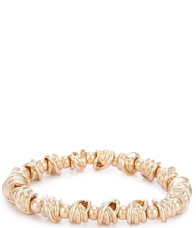 Dillard's Polished Metal Knot Stretch Bracelet
