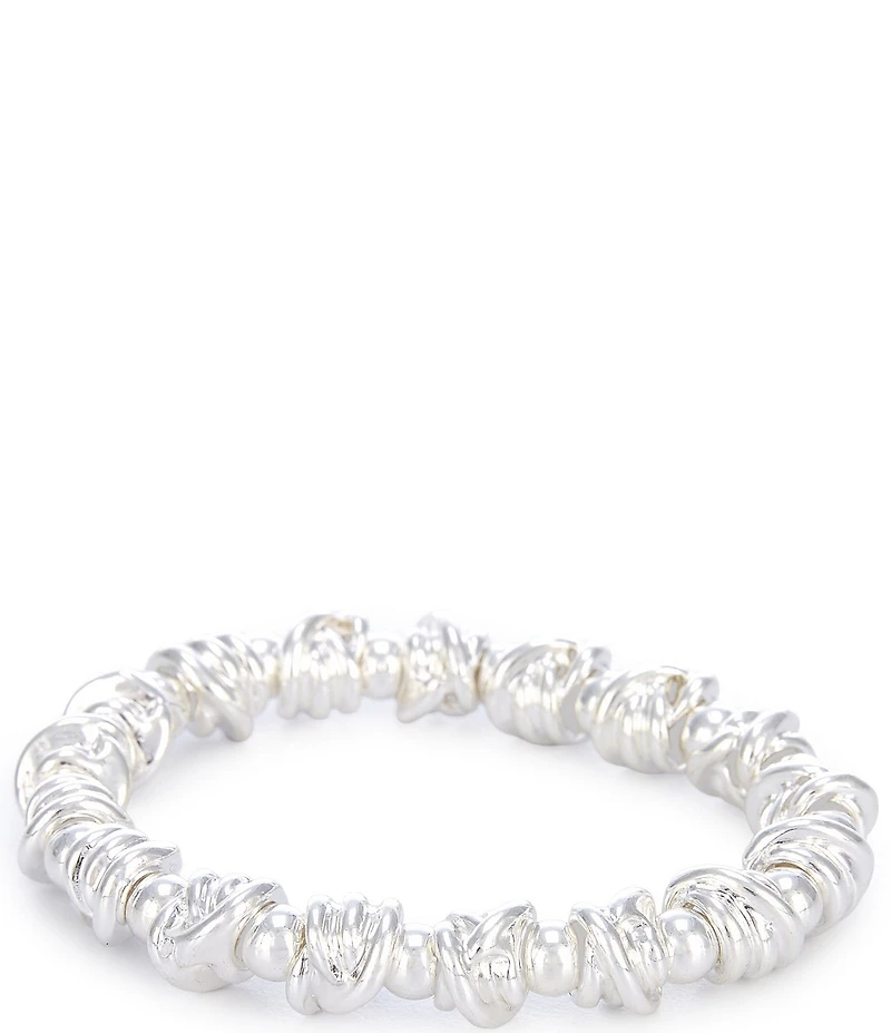 Dillard's Polished Metal Knot Stretch Bracelet