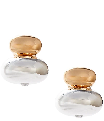 Dillard's Polished Metal Pebble Stud Earrings
