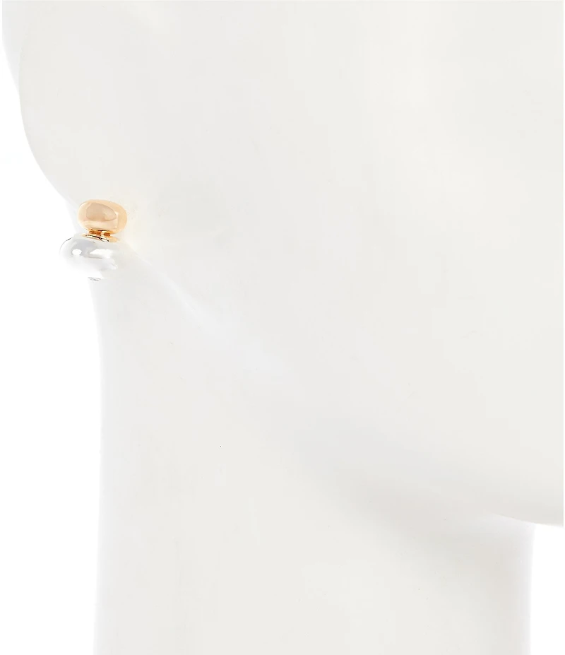 Dillard's Polished Metal Pebble Stud Earrings