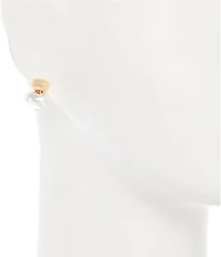 Dillard's Polished Metal Pebble Stud Earrings