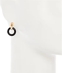 Dillard's Polished Metal Round Drop Earrings