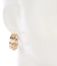 Dillard's Polished Multi Wire Hoop Earrings
