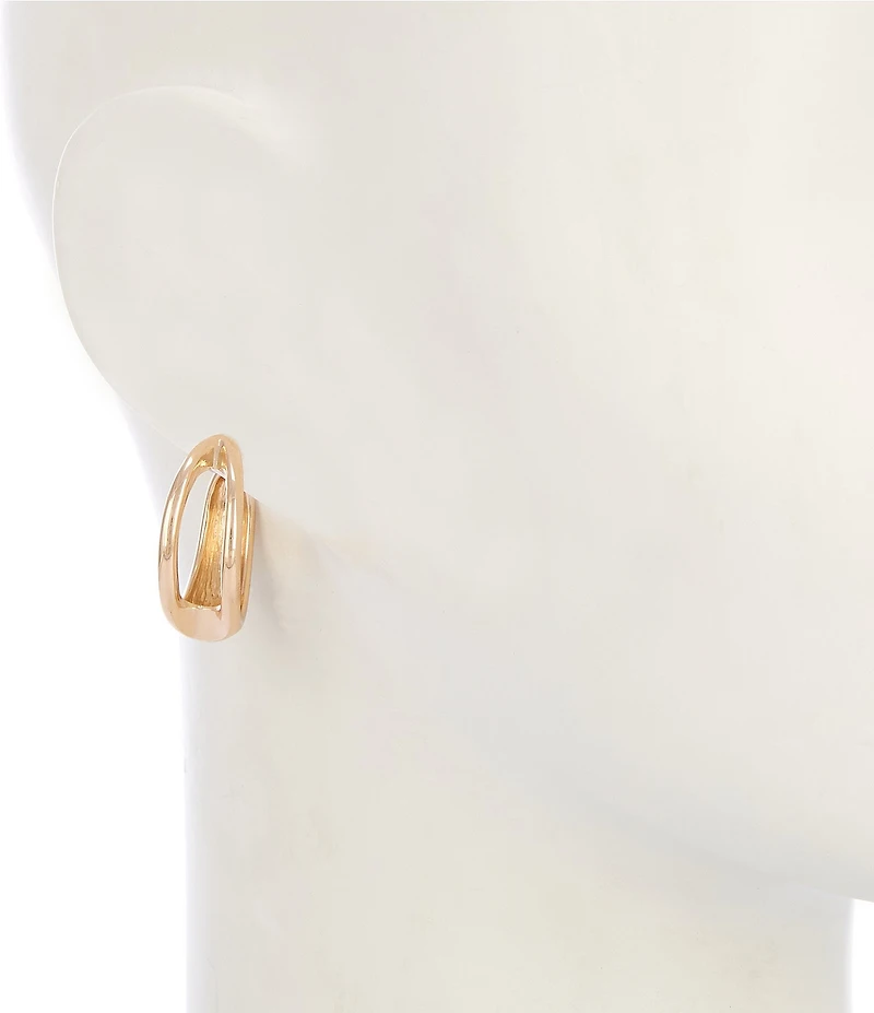 Dillard's Polished Open Metal Hoop Earrings