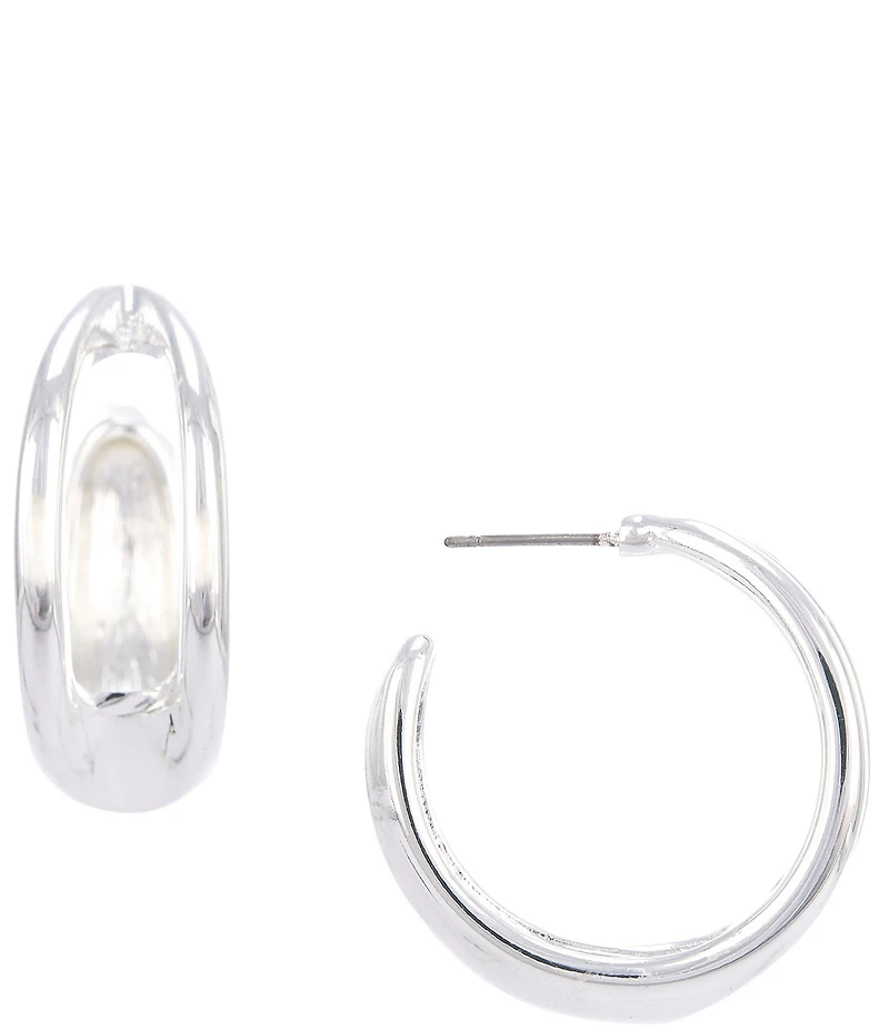 Dillard's Polished Open Metal Hoop Earrings