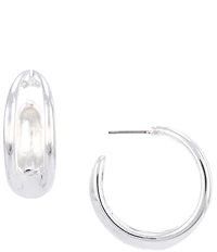 Dillard's Polished Open Metal Hoop Earrings