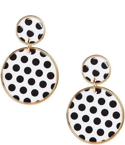 Dillard's Polka Dot Double Drop Earrings