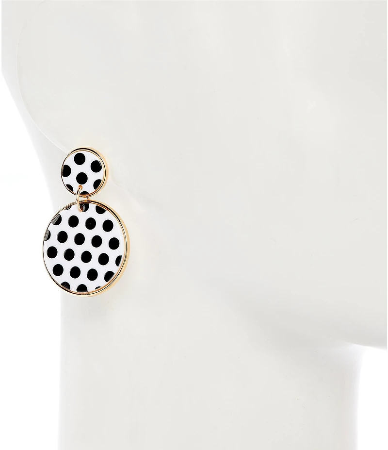 Dillard's Polka Dot Double Drop Earrings