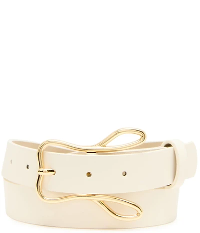 Dillard's Rabbit Buckle Textured Belt
