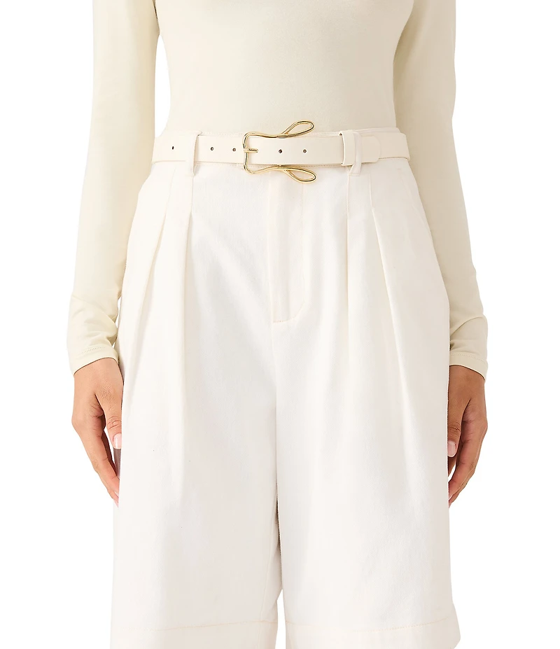 Dillard's Rabbit Buckle Textured Belt