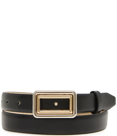 Dillard's Rectangle Buckle Textured Belt