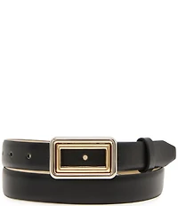 Dillard's Rectangle Buckle Textured Belt
