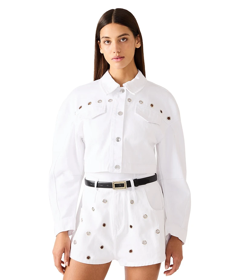 Dillard's Rectangle Buckle Textured Belt