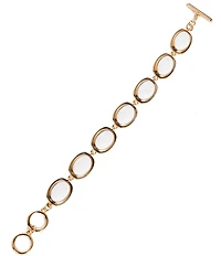 Dillard's Resin Cab Oval Metal Line Bracelet