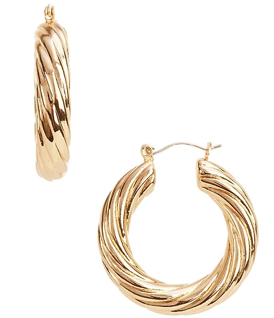 Dillard's Rope Textured Hoop Earrings