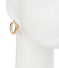 Dillard's Rope Textured Hoop Earrings