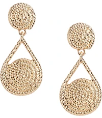 Dillard's Rope Textured Metal Teardrop Earrings