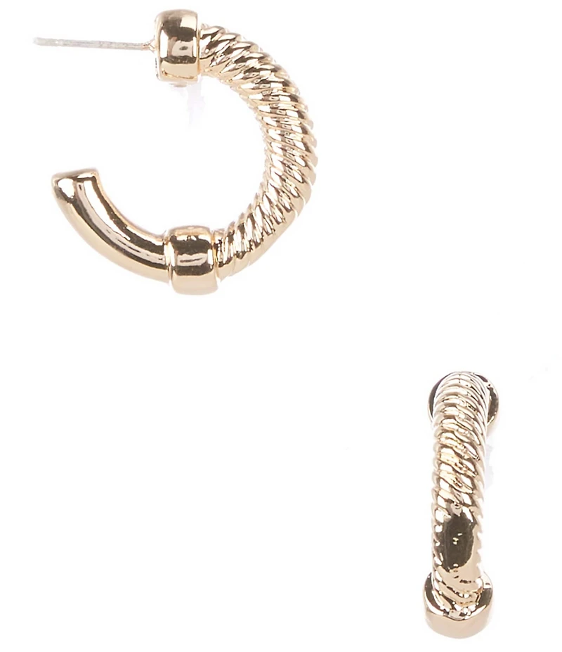 Dillard's Rope Textured Small Hoop Earrings