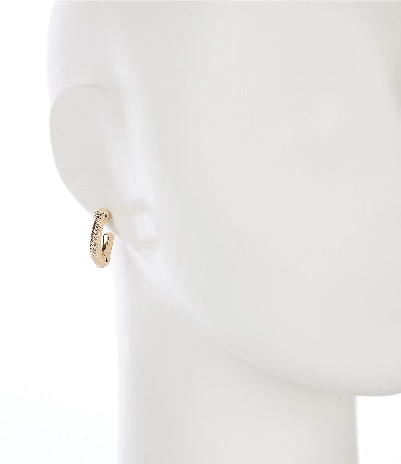 Dillard's Rope Textured Small Hoop Earrings
