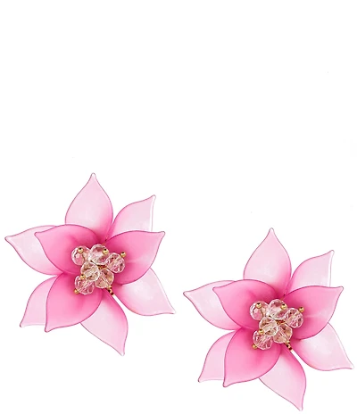 Dillard's Rosalie Pink Petals Resort Statement Stud Earrings